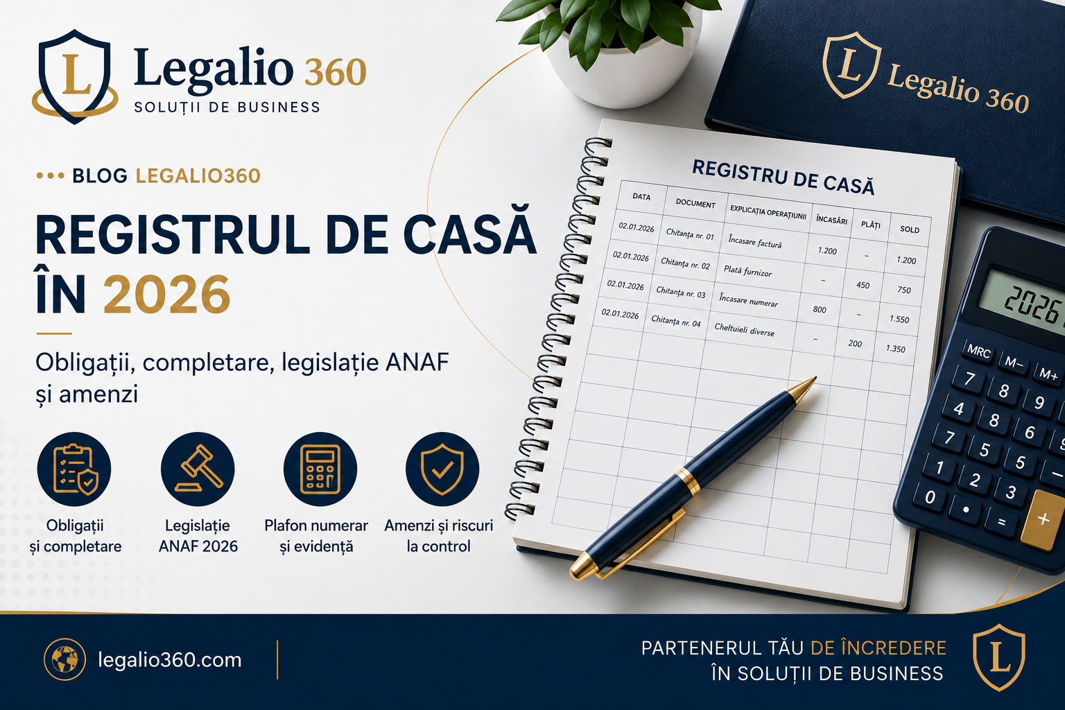Registrul de Casă 2026 pentru SRL: Reguli, Completare și Control ANAF